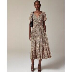 J. Crew Factory Animal Print Midi Dress